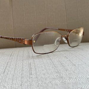 Liz Clairborne Women Eyeglasses Frame Brown Tone Glasses L345 49[]19 135